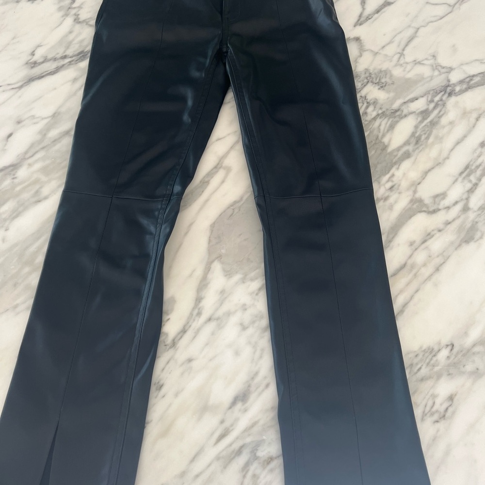 Hudson vegan Leather split pants. Worn once- excellent condition. Size 25